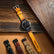 Hand-engraved embossed leather strap for Garmin
