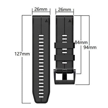 Soft Silicone Strap for Garmin Fenix 8/7X/Fenix 6X 5X