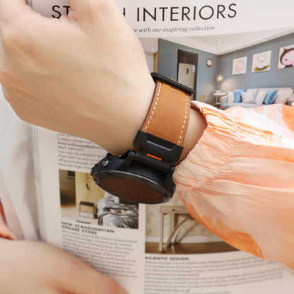 Genuine Leather Strap - For Garmin Fenix 8 7x 6x 5x Pro