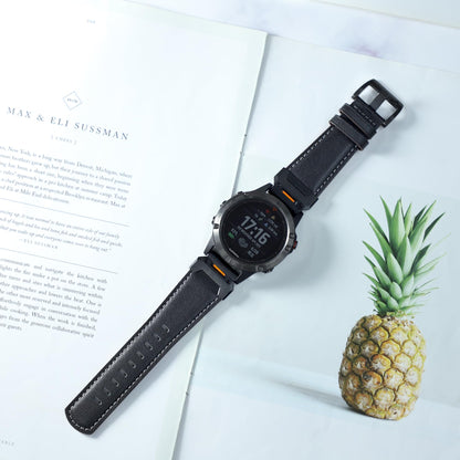 Genuine Leather Strap - For Garmin Fenix 8 7x 6x 5x Pro
