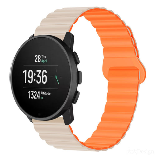 Classic Magnetic Loop Silicone Strap For Suunto -22mm