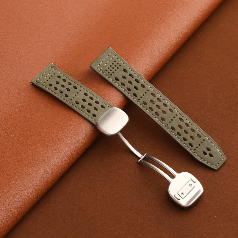 Breathable Leather Strap For Garmin Venu 3/Venu 2/Forerunner265/245/255