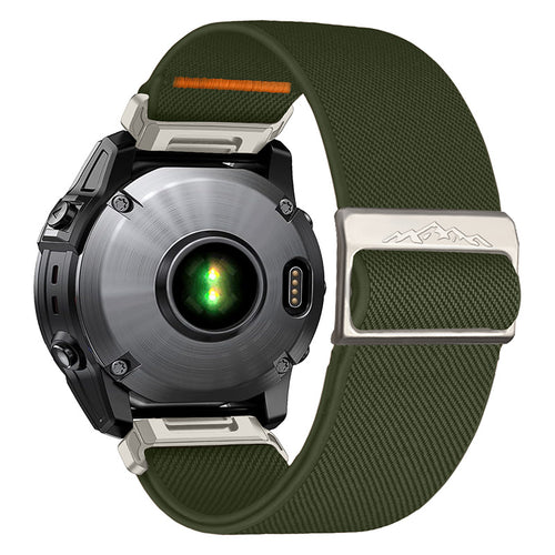 Elastic Nylon Loop Watch Band Strap For Garmin Fenix 8 7X 6 6X Pro 5 5X