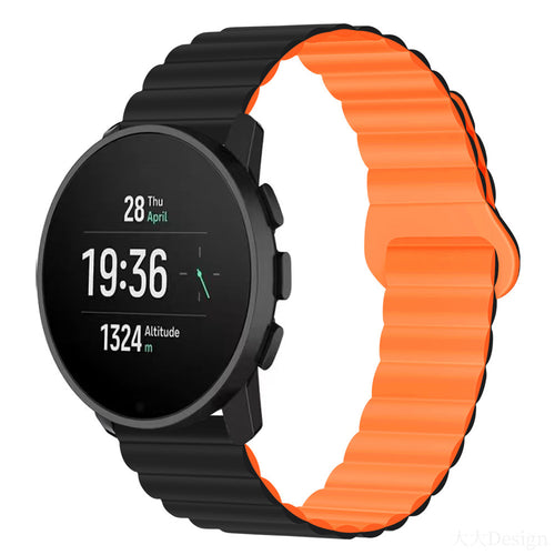 Classic Magnetic Loop Silicone Strap For Suunto -22mm