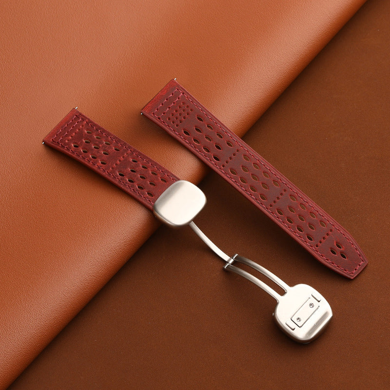 Breathable Leather Strap For Garmin Venu 3/Venu 2/Forerunner265/245/255