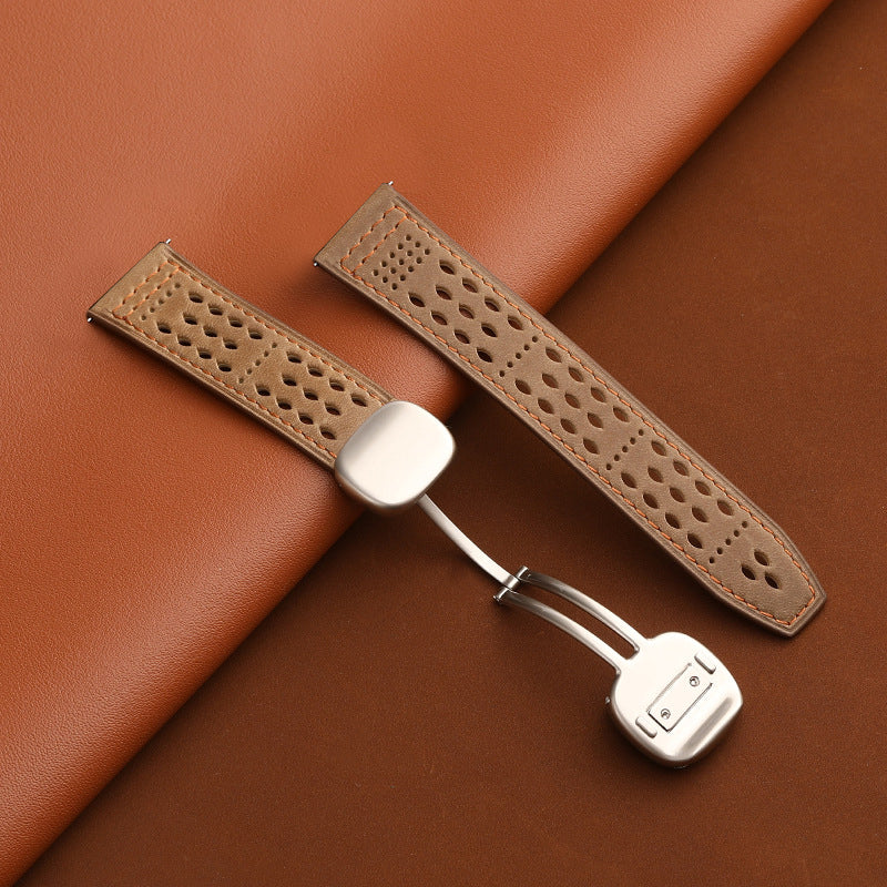 Breathable Leather Strap For Garmin Venu 3/Venu 2/Forerunner265/245/255