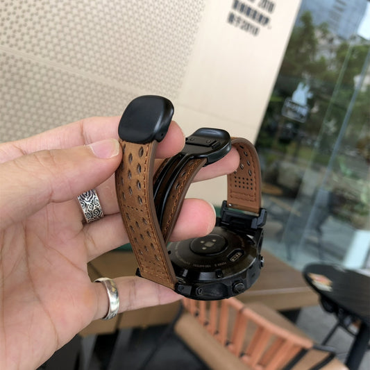Breathable Leather Strap For Garmin