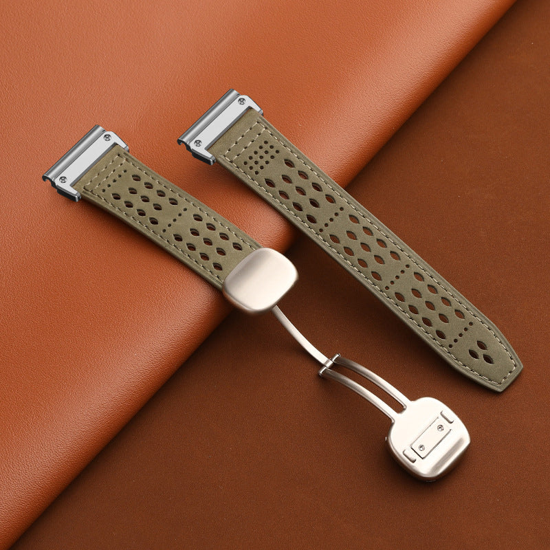 Breathable Leather Strap For Garmin