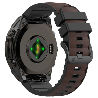 Silicone Leather + Nylon Fabric Strap For Garmin