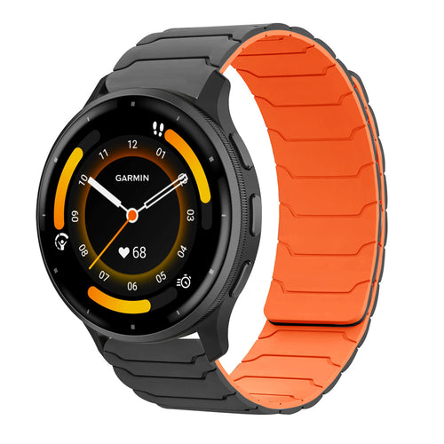 Armor Silicone Magnetic Watch Strap for Garmin Forerunner245/255s/Venu/Venu2