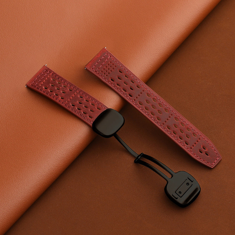 Breathable Leather Strap For Garmin Venu 3/Venu 2/Forerunner265/245/255