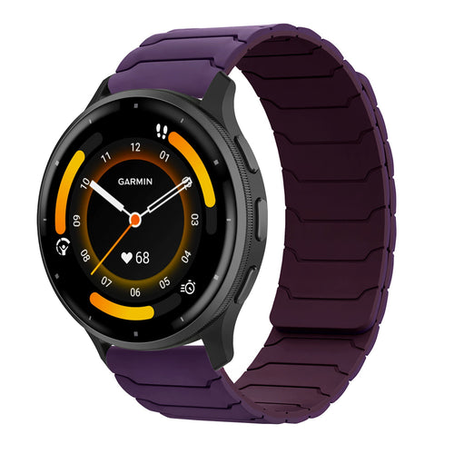 Armor Silicone Magnetic Watch Strap for Garmin Forerunner245/255s/Venu/Venu2