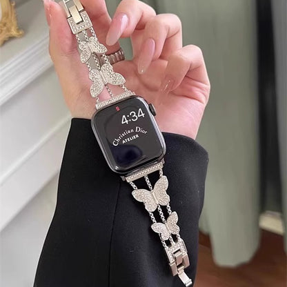 Butterfly Diamond Link Bracelet for Apple Watch