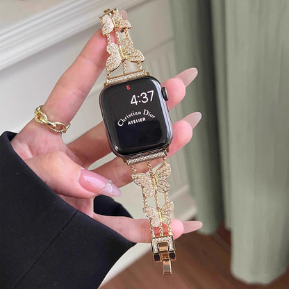 Butterfly Diamond Link Bracelet for Apple Watch
