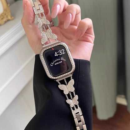 Butterfly Diamond Link Bracelet for Apple Watch
