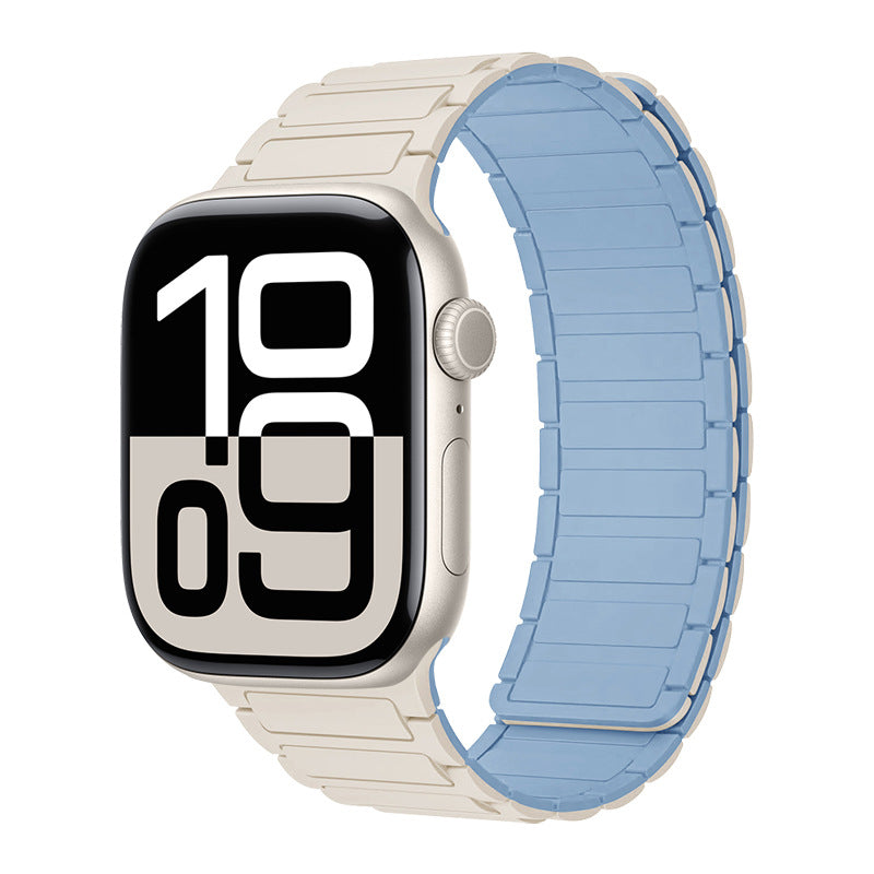 Silicone magnetic loop watch band For Apple Watch