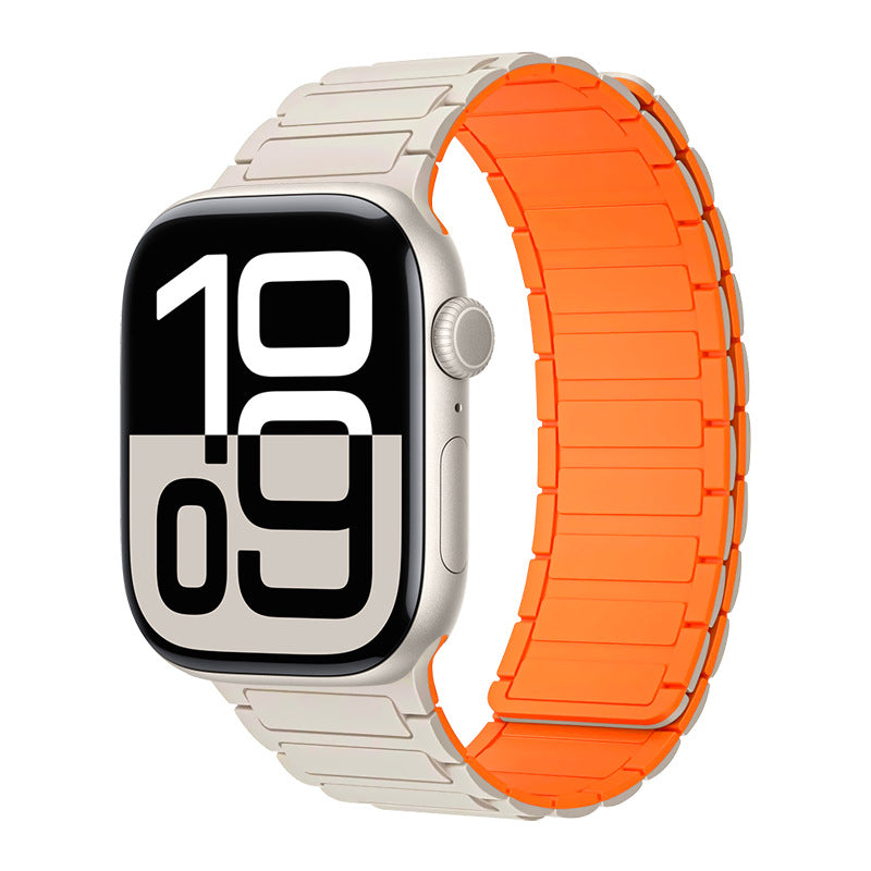 Silicone magnetic loop watch band For Apple Watch