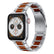 Natural Red Sandalwood & Metal Watch Band