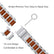 Natural Red Sandalwood & Metal Watch Band