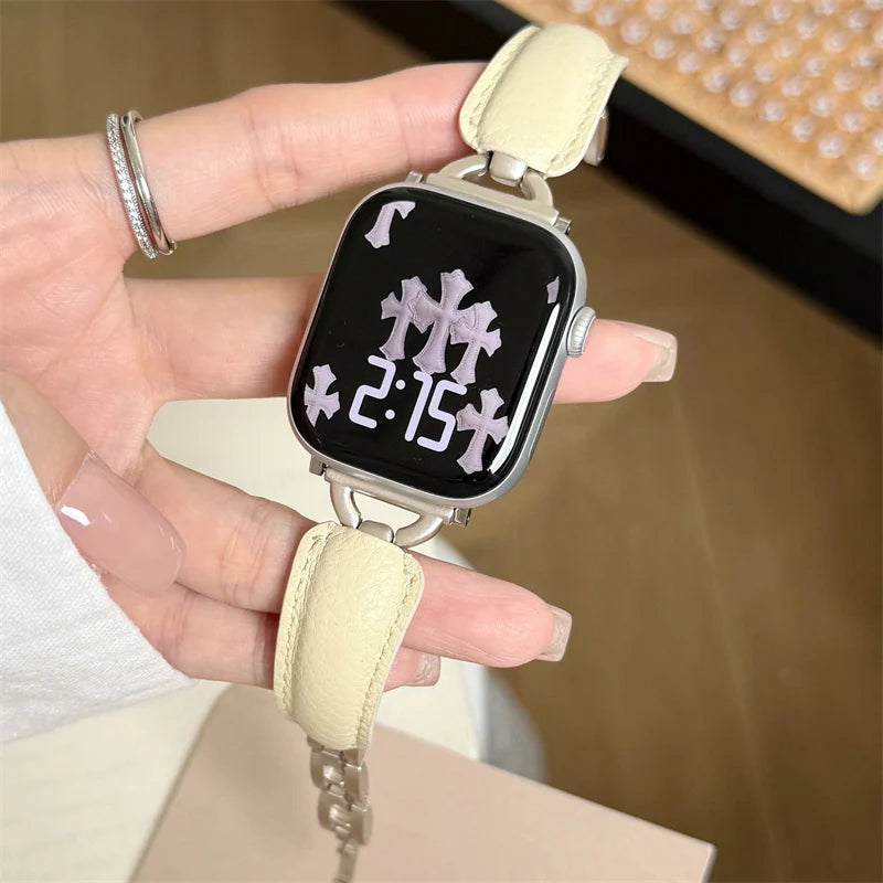 Leather Bracelet For Apple Watch