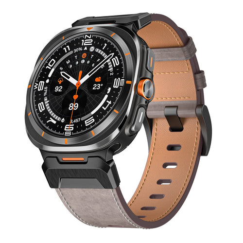 Tactical Leather Band For Samsung Watch Ultra